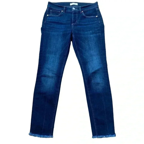 LOFT Jeans Made And Loved Slim Pockets Fringe Hem Size 27 Excellent Condition - Picture 1 of 10